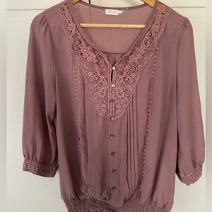 Hello Bluebird Mauve Blouse L